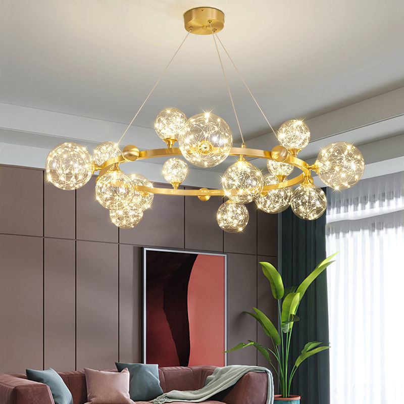 Modern LED Chandelier with Star Design