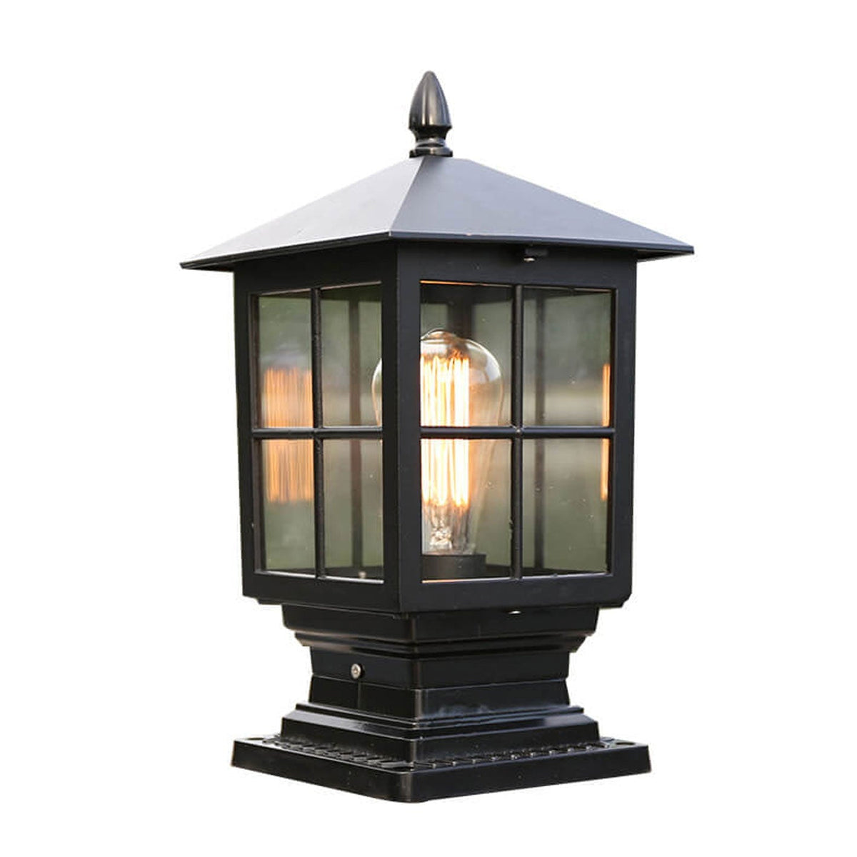 European Outdoor Column Lantern Waterproof Rustproof 1-Light Patio Light