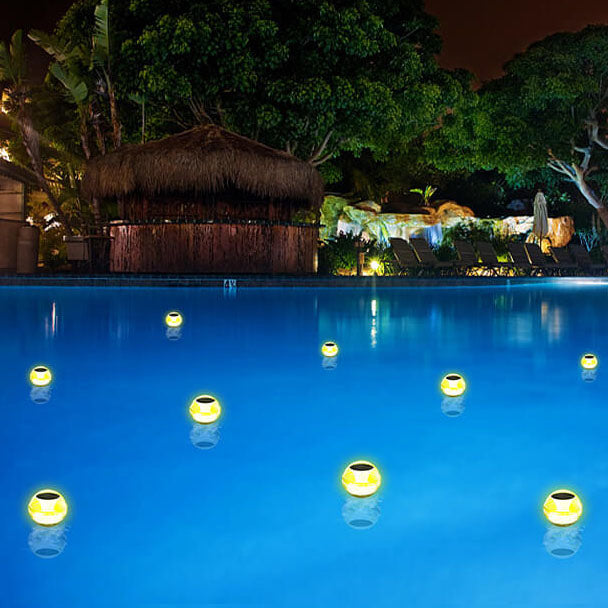 Modern Round Outdoor Waterproof Solar LED Water Drift Light