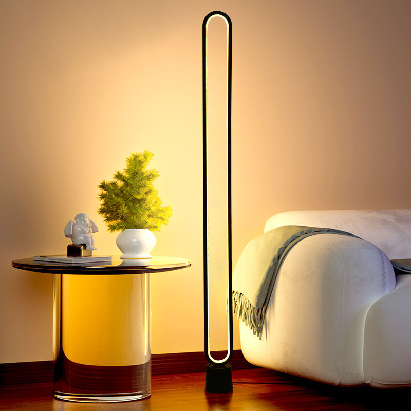 Minimalist LED Floor Lamp with Remote and Voice Control