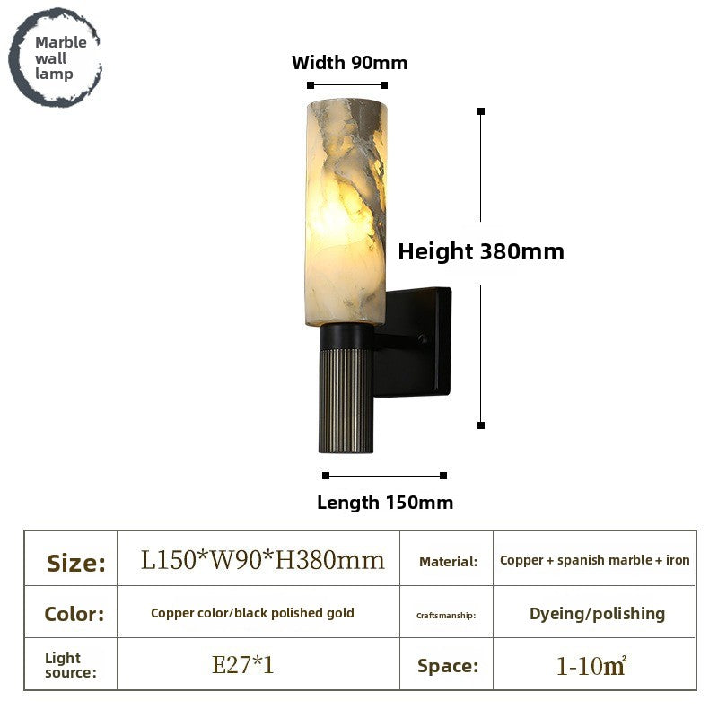 Ösedum Ember Copper & Marble Wall Light