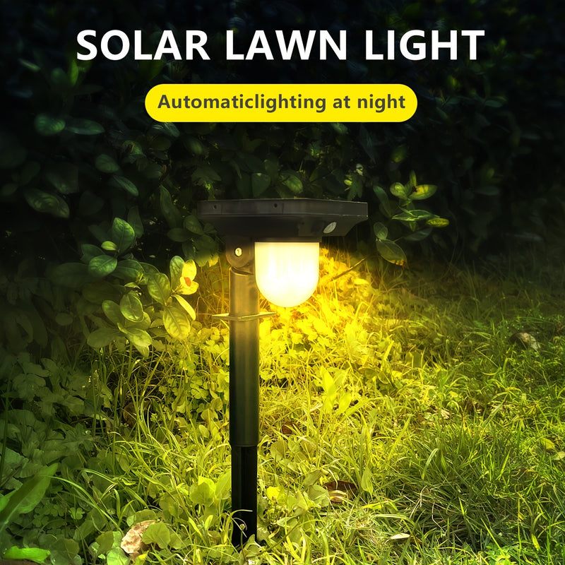 Solar Garden Lamp with Human Body Induction Warm Light