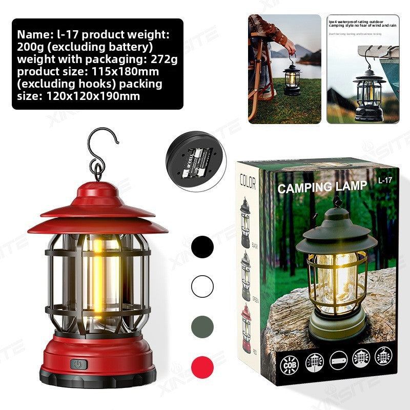 Portable LED Camping Lantern | Rechargeable Tent Light | Outdoor Hiking Adventure