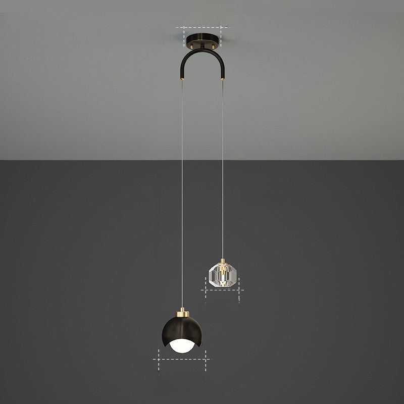 Modern Crystal Bedroom Chandelier | Light Luxury LED Ceiling Pendant | Living Room Statement Light