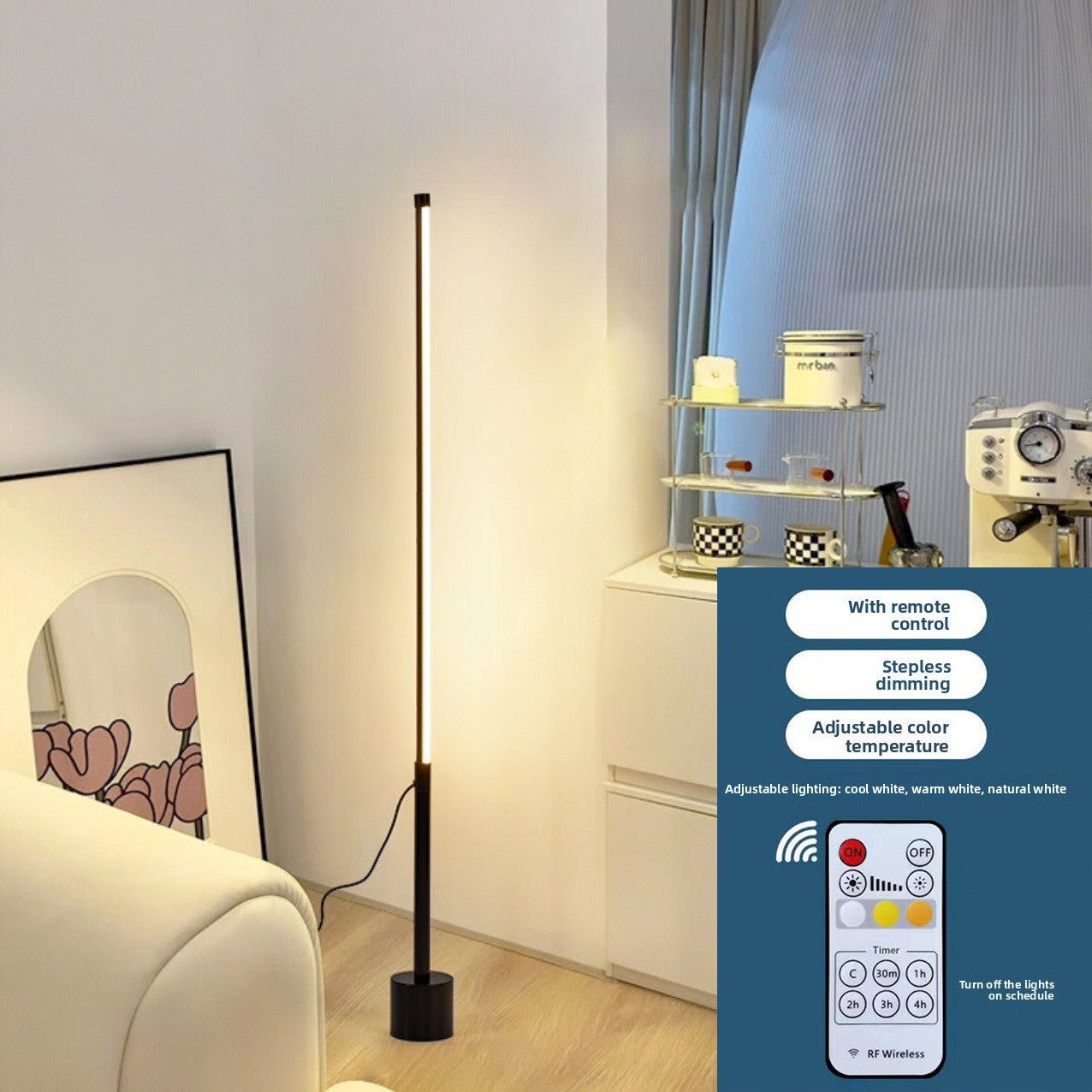 USB Remote Control LED Floor Lamp