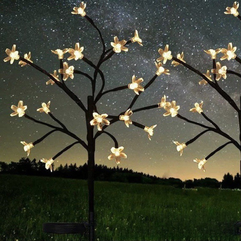 Solar Powered Decorative Garden Lamp with Flower Designs