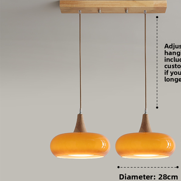 Scandinavian Wood Pendant Ceiling Light | Nordic Hanging Lamp | Dining Room Kitchen