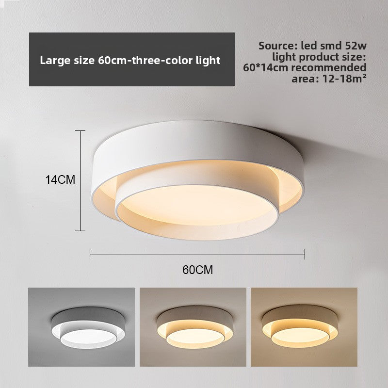 Modern LED Ceiling Light for Living Room & Bedroom | Nordic Flush Mount | Dimmable 3-Color Lamp
