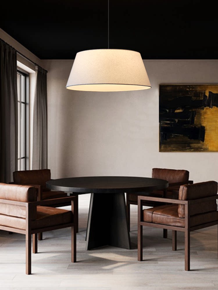 Wabi-Sabi Fabric Chandelier | Rustic Linen Pendant Light for Dining Room & Living Room