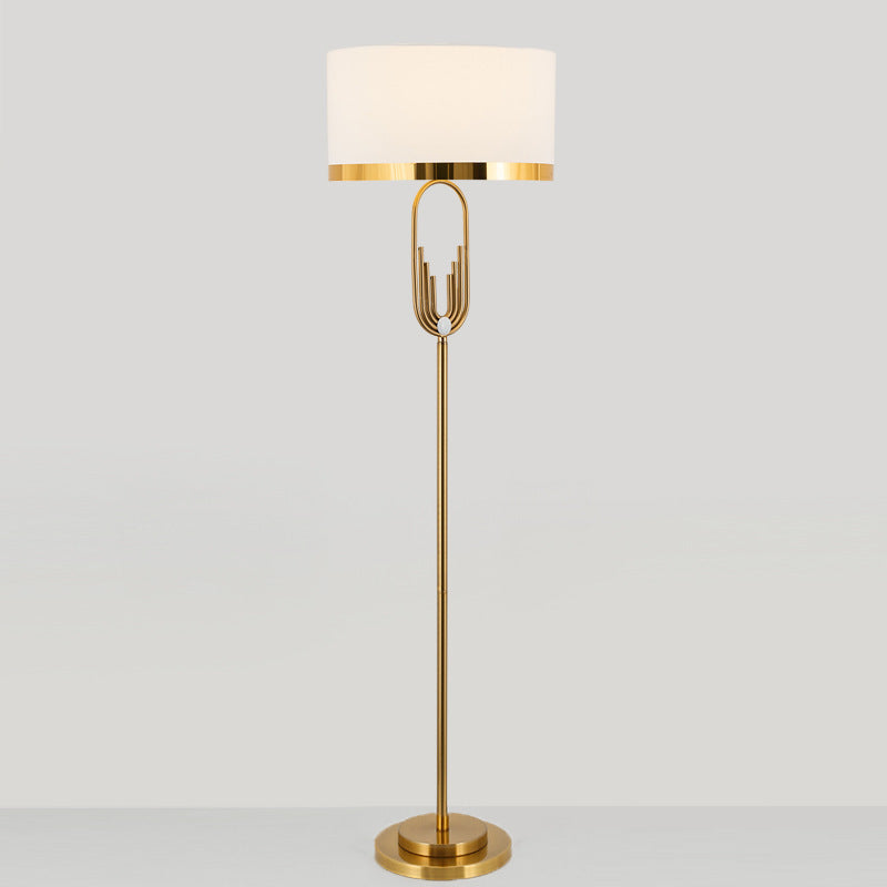 Modern Copper Floor Lamp with LED | Elegant Standing Lamp | Living Room Bedroom Reading Light
