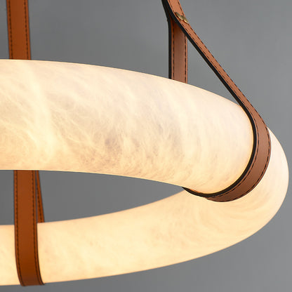 Modern Marble Effect LED Chandelier with Remote Control