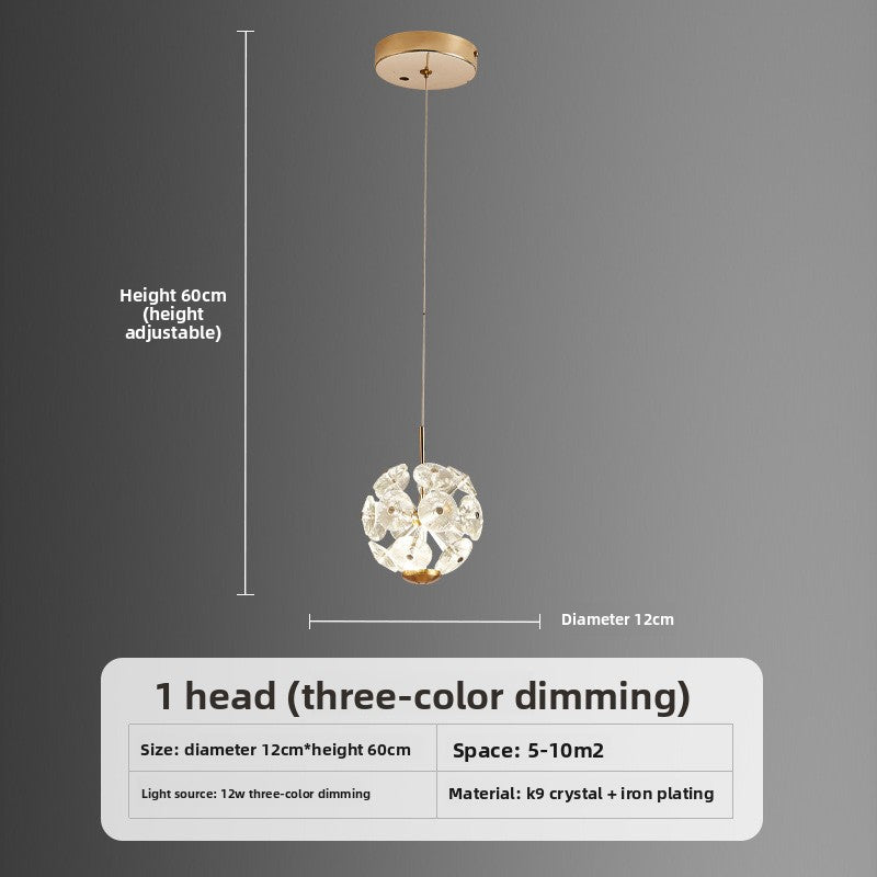 Loft-style high-ceiling living room chandelier