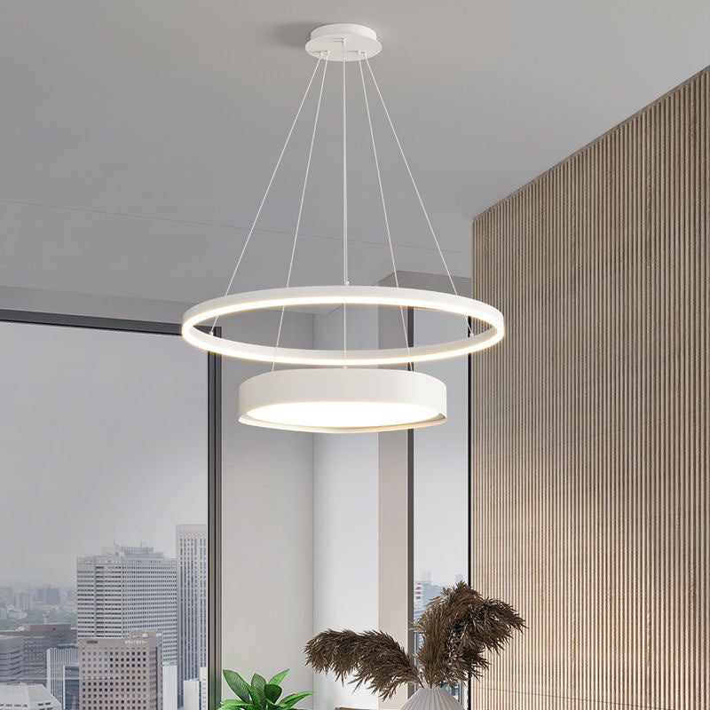 Modern Round LED Chandelier for Dining Room