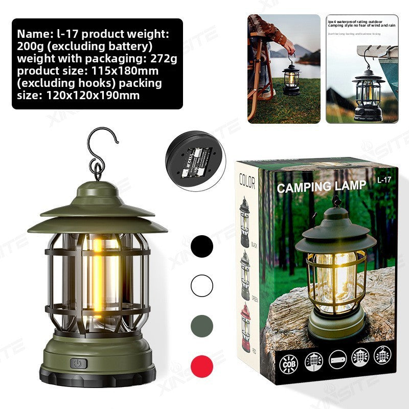Portable LED Camping Lantern | Rechargeable Tent Light | Outdoor Hiking Adventure