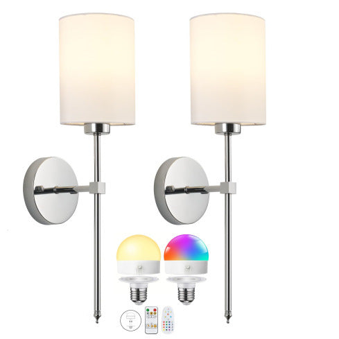 Rechargeable Fabric Wall Lamp with Remote Control