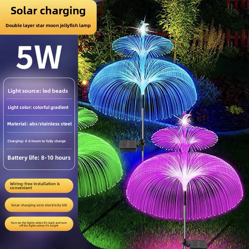 Color-changing optical fiber artificial flower lamp