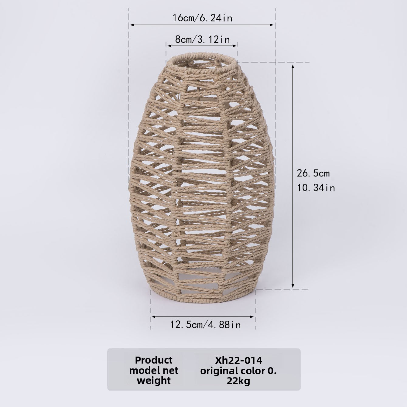 Woven Paper Rope Chandelier Lampshade