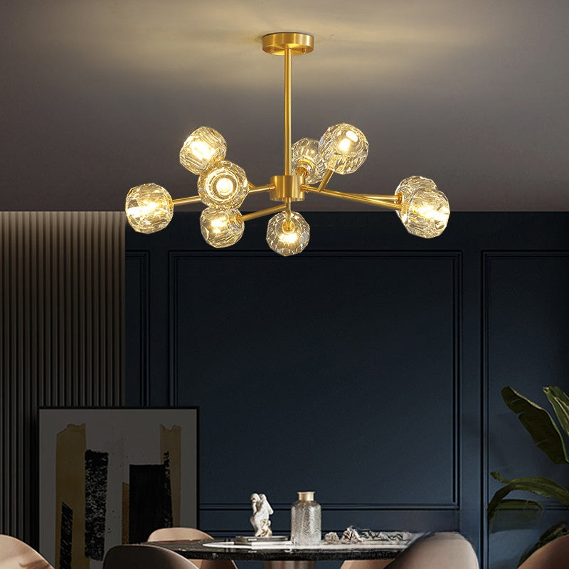 Crystal Ball Chandelier — Modern Luxury Living Room Pendant Light