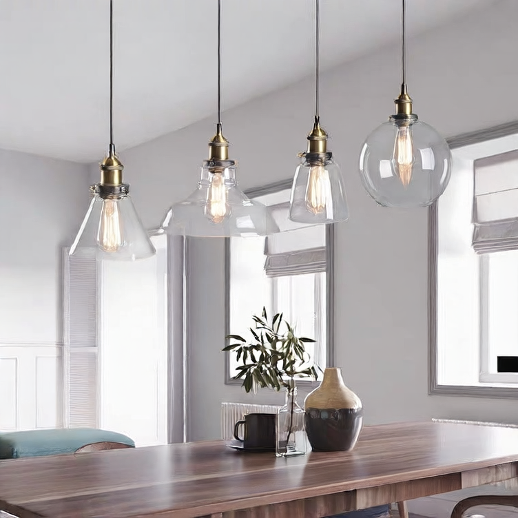 Retro Glass Globe Chandelier | Creative Hanging Pendant Light | Dining Room Cafe Bar