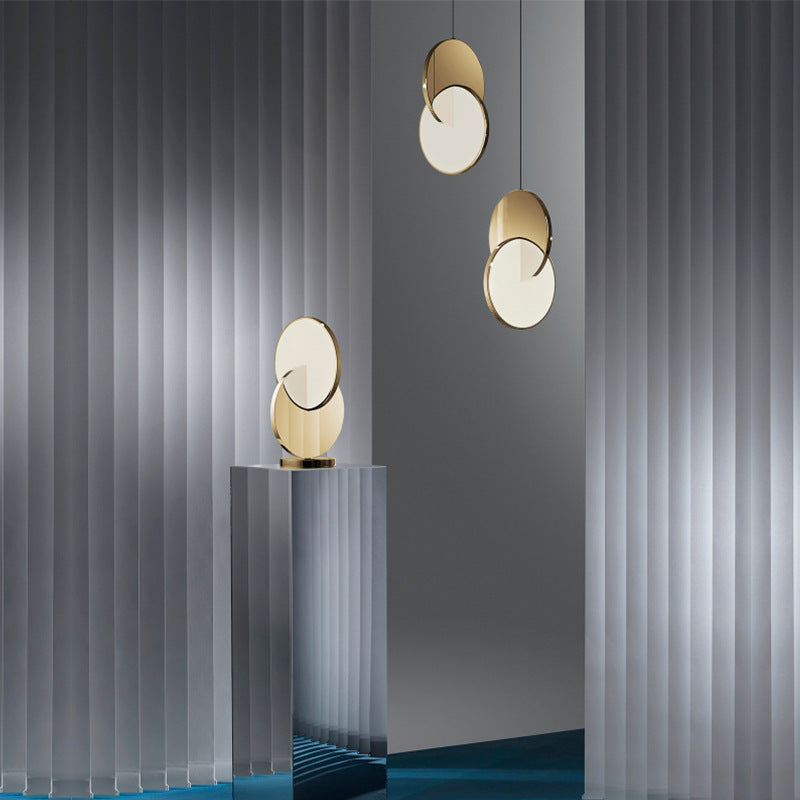 Stainless Steel Pendant Lamp | Acrylic Warm Light Hanging Fixture | Dining Room Living Room