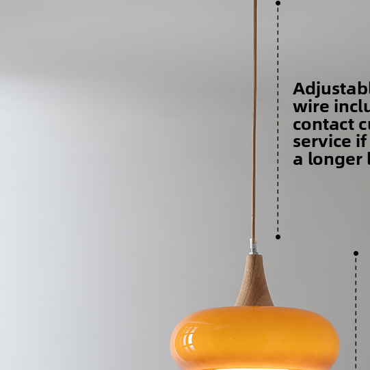 Scandinavian Wood Pendant Ceiling Light | Nordic Hanging Lamp | Dining Room Kitchen