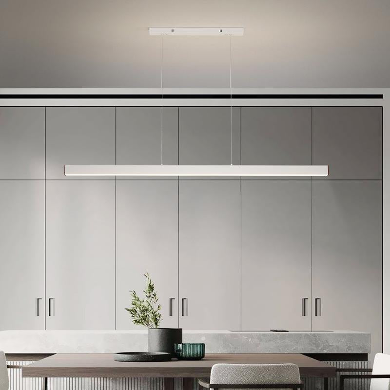 Modern LED Chandelier | Adjustable Height Pendant Light | Dining Room Living Room