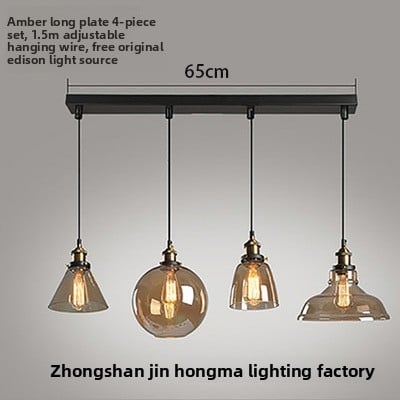 Retro Glass Globe Chandelier | Creative Hanging Pendant Light | Dining Room Cafe Bar