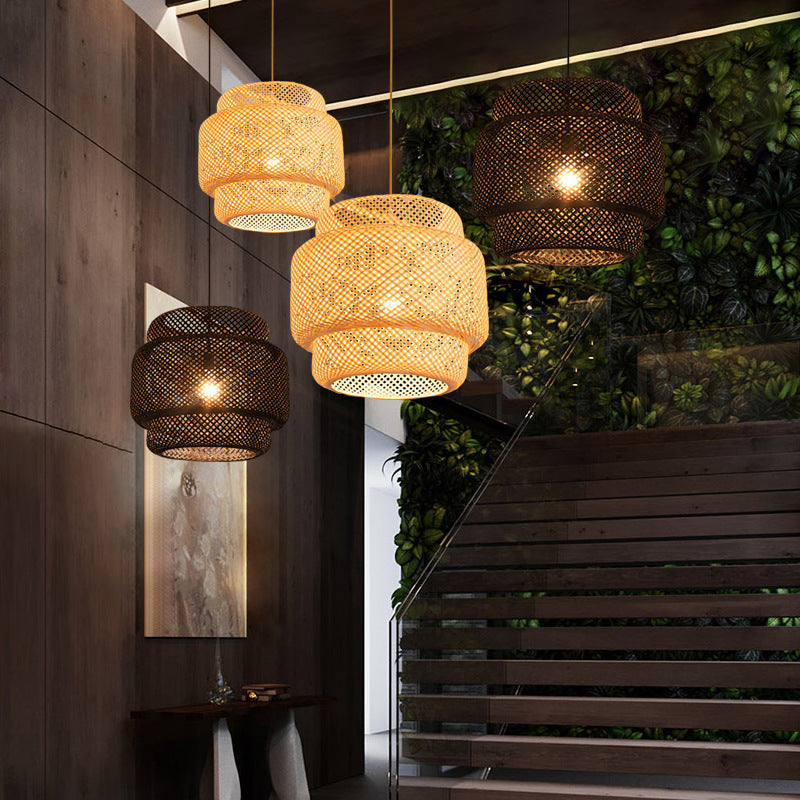 Living Room Bedroom Simple Bamboo Chandelier