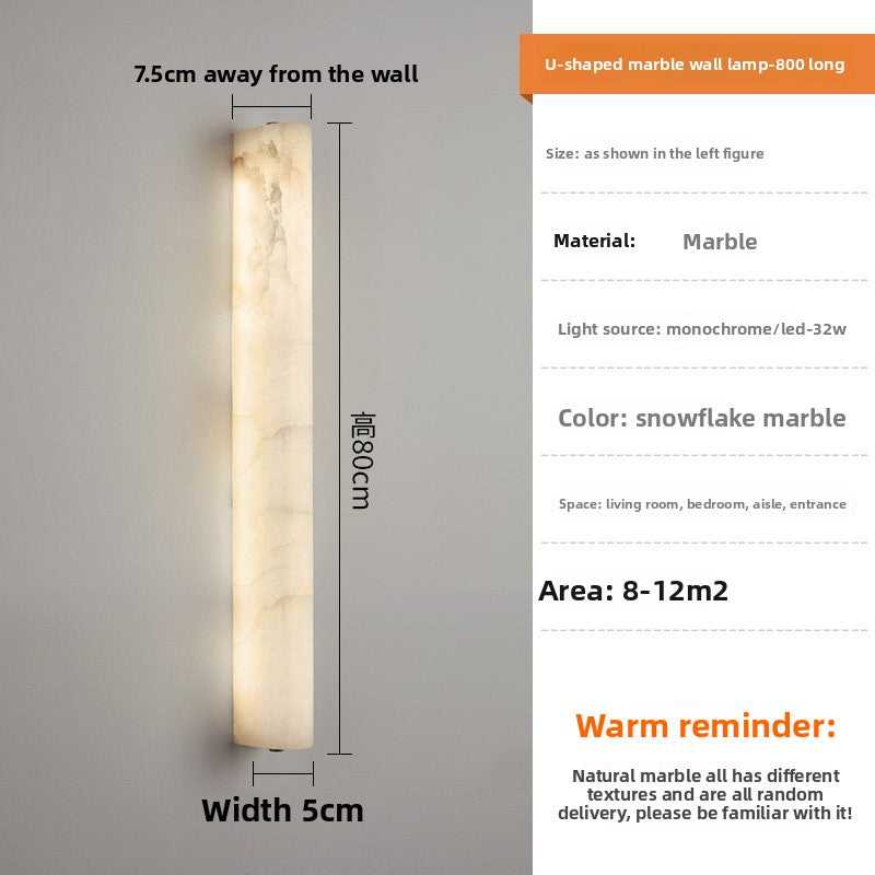 Ösedum Pillar Marble Wall Light