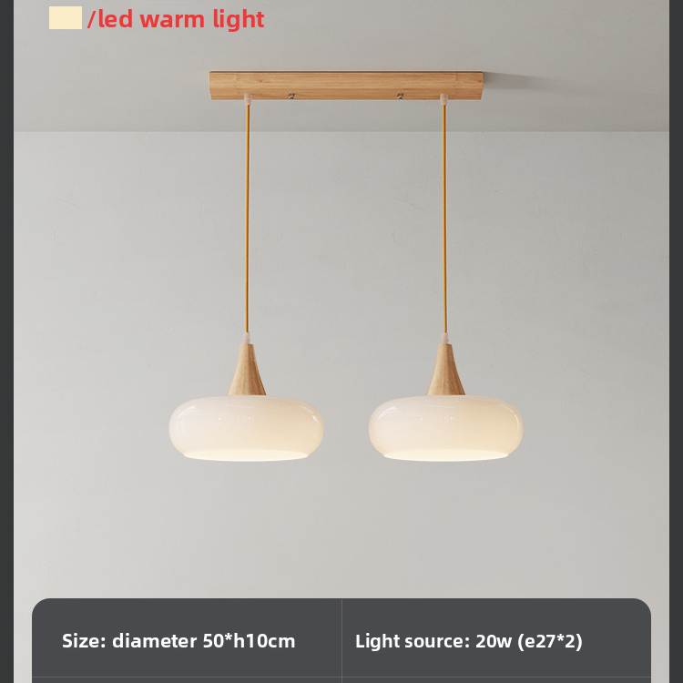 Scandinavian Wood Pendant Ceiling Light | Nordic Hanging Lamp | Dining Room Kitchen