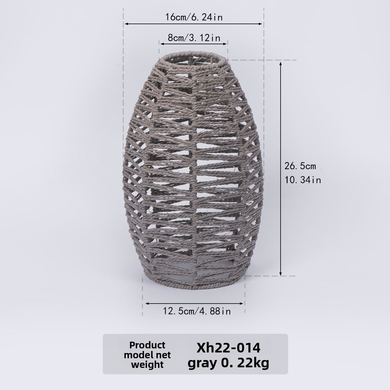 Woven Paper Rope Chandelier Lampshade