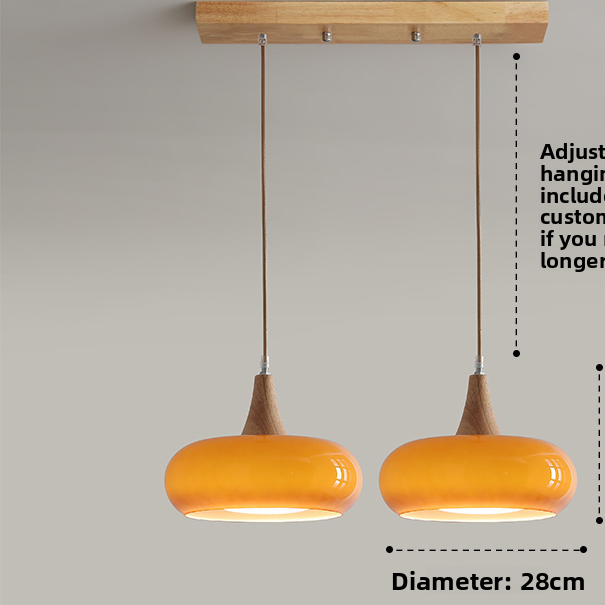 Scandinavian Wood Pendant Ceiling Light | Nordic Hanging Lamp | Dining Room Kitchen