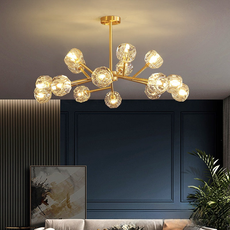 Crystal Ball Chandelier — Modern Luxury Living Room Pendant Light