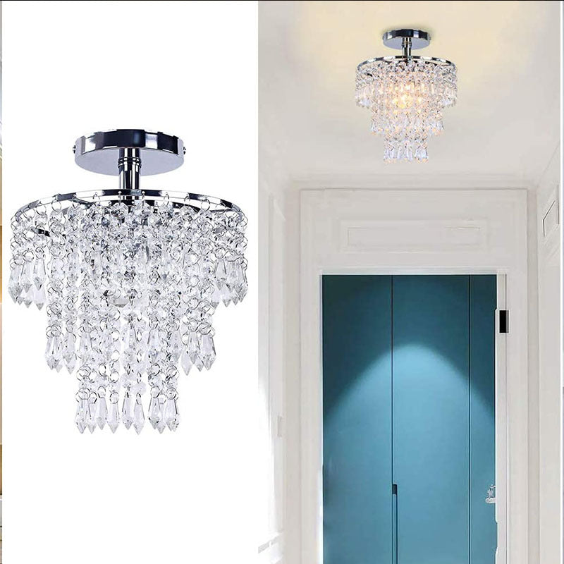 Crystal LED Ceiling Lamp | Modern Luxury Chandelier Light | Living Room Dining Room