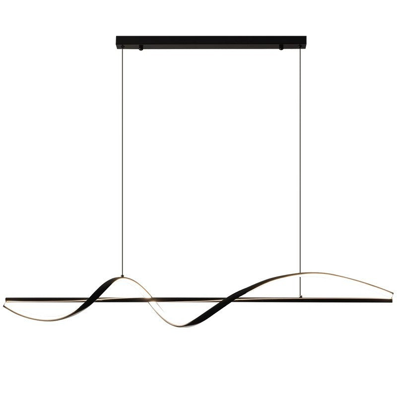 Adjustable Height Modern LED Chandelier | Dining Room Pendant Fixture | Multiple Heads