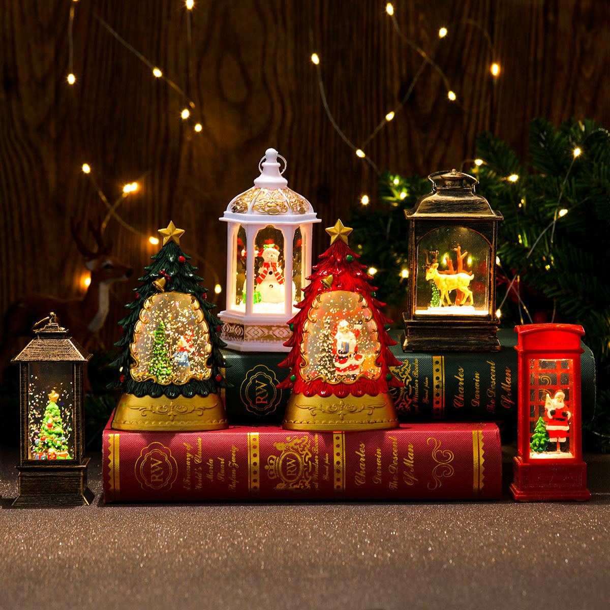 Christmas Glowing Candle Lamp Desktop Decoration