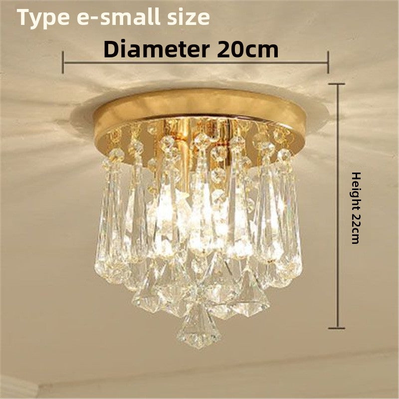 European Crystal Ceiling Lamp | Tri-Color Dimmable LED Chandelier | Living Room Bedroom Luxury Lighting