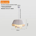 French Cream Fabric Pendant Lamp | Elegant Chandelier for Dining & Living Room | Soft Textile Shade