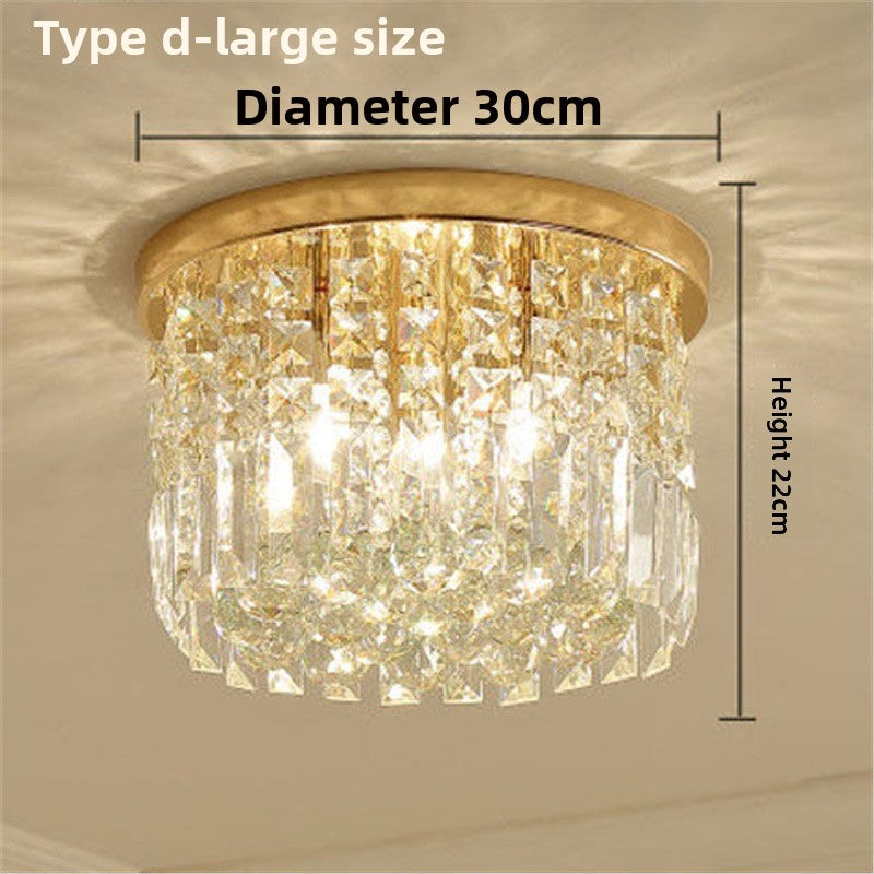 European Crystal Ceiling Lamp | Tri-Color Dimmable LED Chandelier | Living Room Bedroom Luxury Lighting