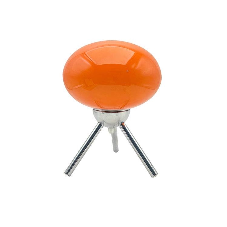 Vintage Pleated Glass Table Lamp USB Bedside Lighting