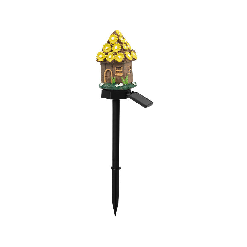 Solar Powered Resin Ground Lamp for Garden Decoration