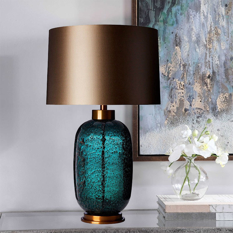 Modern Glass Table Lamp with Vase Base