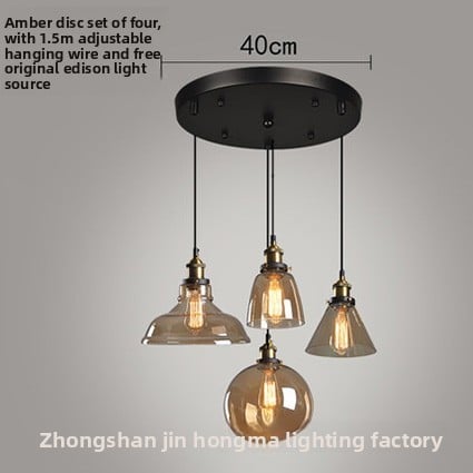 Retro Glass Globe Chandelier | Creative Hanging Pendant Light | Dining Room Cafe Bar