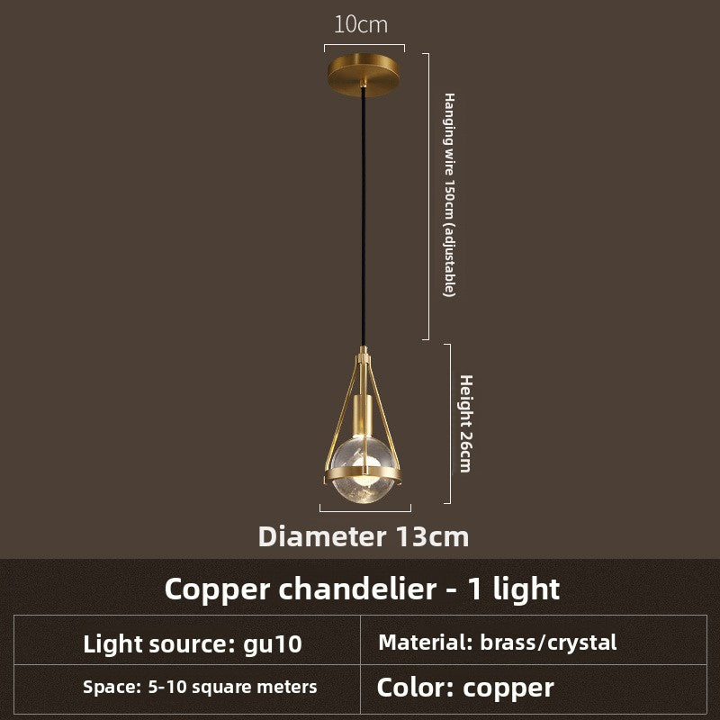 Modern Copper Crystal Dandelion LED Chandelier | Luxury Living Room Pendant | Statement Ceiling Light