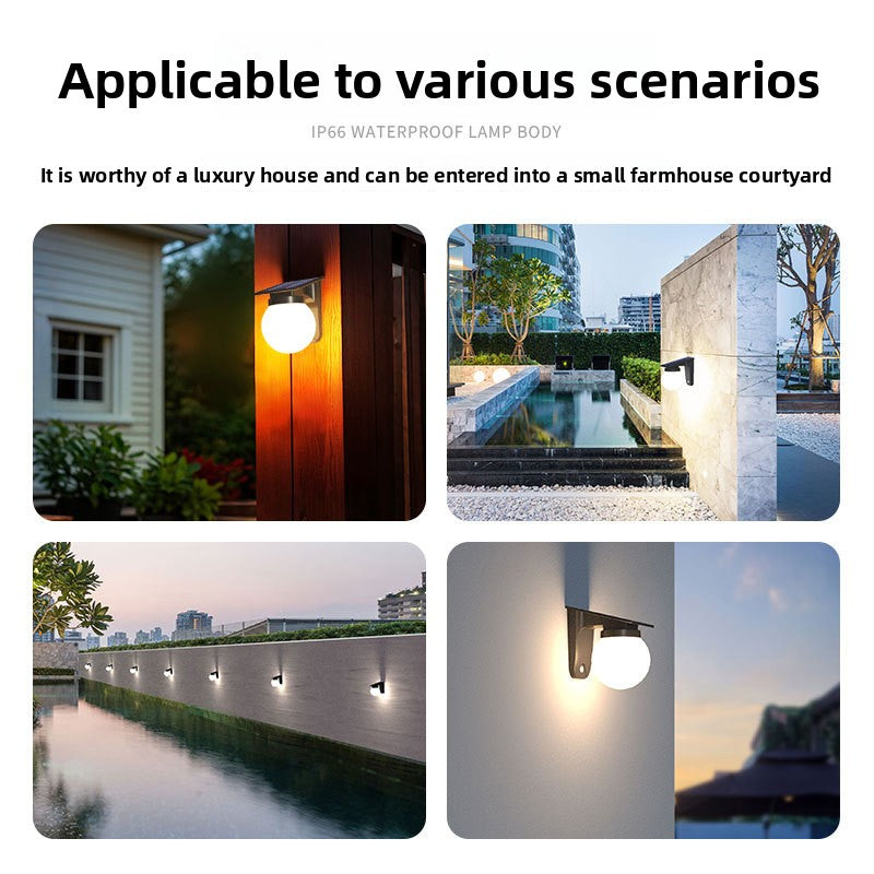 Solar Powered Outdoor Wall Lamp