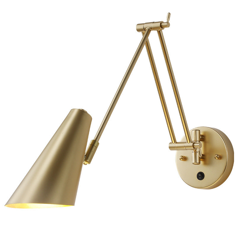 Foldable Retro Long Boom Floor Lamp | 360° Adjustable Arm | Telescopic Reading & Desk Lamp