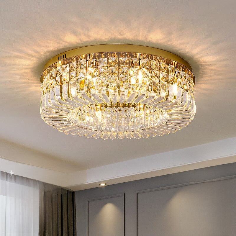 Crystal LED Ceiling Light | Luxury Dimmable Chandelier | Living Room Bedroom Dining