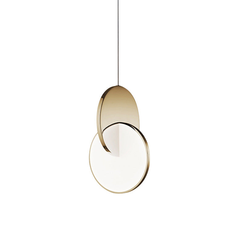 Stainless Steel Pendant Lamp | Acrylic Warm Light Hanging Fixture | Dining Room Living Room