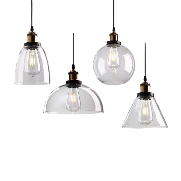 Retro Glass Globe Chandelier | Creative Hanging Pendant Light | Dining Room Cafe Bar