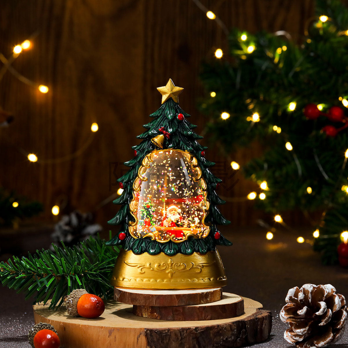 Christmas Glowing Candle Lamp Desktop Decoration